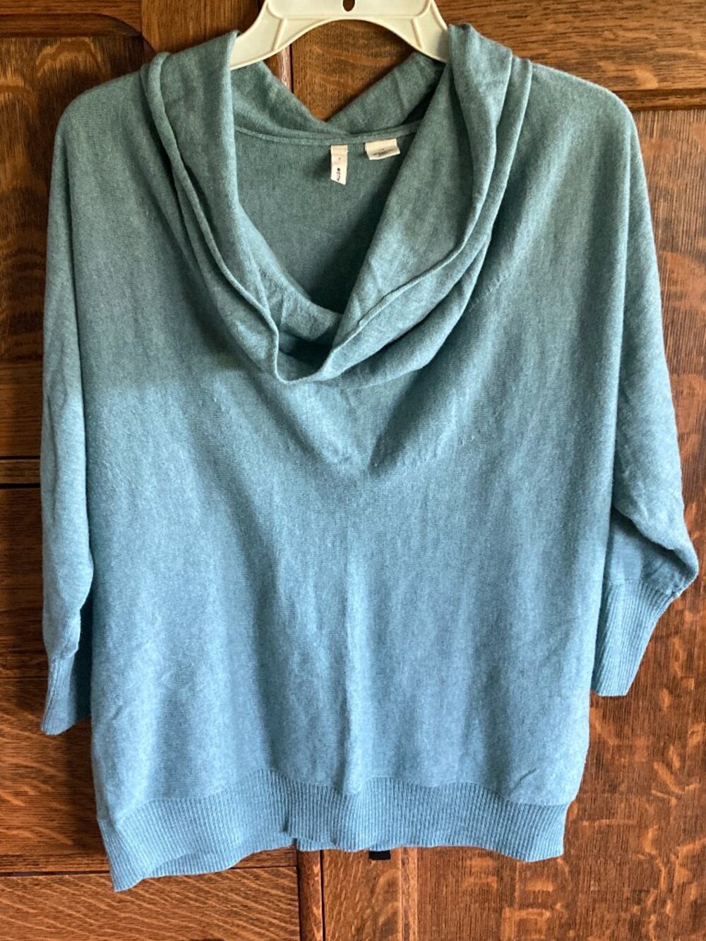 EUC Moth cowl neck sweater, dusty aqua, large, Anthropologie